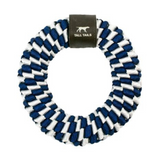 Tall Tails Braided Navy Ring Dog Toy - Durable Tug and Fetch Toy