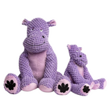 Fabdog Floppy Hippo Plush Dog Toy - Squeaky, Soft Pineapple Plush Playmate