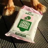 Beco Bamboo Dog Grooming Travel Wipes Coconut Scented