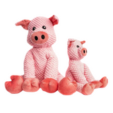 Fabdog Floppy Pig Plush Dog Toy - Squeaky, Soft Pineapple Plush Playmate