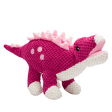 Fabdog Floppy Stegosaurus Plush Dog Toy - Squeaky, Soft Pineapple Plush Playmate