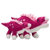 Fabdog Floppy Stegosaurus Plush Dog Toy - Squeaky, Soft Pineapple Plush Playmate