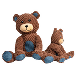 Fabdog Floppy Teddy Bear Plush Dog Toy - Squeaky, Soft Pineapple Plush Playmate