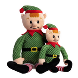 Fabdog Christmas Floppy Elf Plush Dog Toy