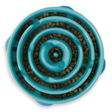 Outward Hound Fun Feeder Drop Turquoise - Slow Feeder Bowl for Dogs