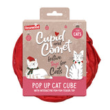 Rosewood Candy Cane Cat Cube with Pom Pom Toy