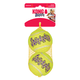 KONG SqueakAir Balls 2 Pack - Durable, Squeaky Tennis Balls for Dogs