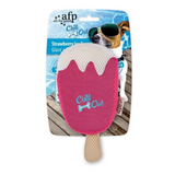 All For Paws Chill Out Strawberry Ice Cream - Cooling Summer Chew Toy for Dogs