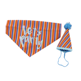 Ancol Pawty Stripe Hat with Bandana Set