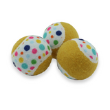 Ancol Pawty Tennis Balls 3 Pack - Bouncy Birthday Balls for Dogs