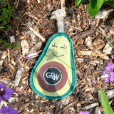 Green & Wilds Audrey The Avocado Eco Dog Toy - Sustainable Jute & Suede Toy for Dogs