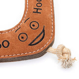 Green & Wilds Benny The Boomerang Eco Dog Toy - Sustainable Jute & Suede Toy for Dogs