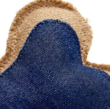 Green & Wilds Boney Den 'M' Jute Eco Dog Toy - Sustainable Jute & Denim Toy for Dogs