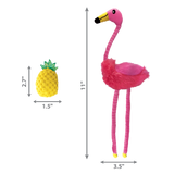 KONG Cat Tropics Flamingo 2 Pack - Plush Catnip Infused Toys for Cats