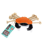 Green & Wilds Carlos The Crab Eco Dog Toy - Sustainable Jute & Suede Toy for Dogs