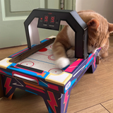 Cat Playhouse Scratch Air Hockey