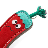 Green & Wilds Chad The Red Hot Chilli Pepper Eco Dog Toy - Sustainable Jute & Suede Toy for Dogs