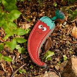 Green & Wilds Chad The Red Hot Chilli Pepper Eco Dog Toy - Sustainable Jute & Suede Toy for Dogs