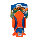 Chuckit! KickOff dog toy with packaging on a white background