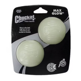 Chuckit Max Glow Ball 2 Pack - Durable, Glow In The Dark Ball for Dogs