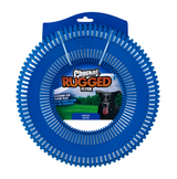 Blue Chuckit! Rugged Flyer dog toy with packaging on a white background