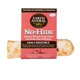 Earth Animal No-Hide Salmon Recipe dog chew packaging on a white background