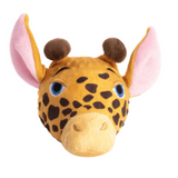 Fabdog Faball Giraffe Dog Toy with a spiky TPR ball core and soft polyester shell, perfect for fetch and chew play.