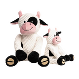 Fabdog Floppy Cow Plush Dog Toy