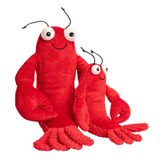 Fabdog Floppy Lobster Plush Dog Toy in small size, featuring soft pineapple plush, floppy limbs, and one squeaker for interactive play.