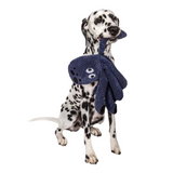 Fabdog Floppy Octopus Plush Dog Toy with soft pineapple plush, floppy limbs, and nine squeakers, available in small and large sizes.