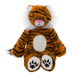 Fabdog Floppy Tiger Plush Dog Toy