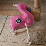 Green & Wilds Floyd The Flamingo Eco Dog Toy - Sustainable Jute & Suede Toy for Dogs