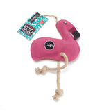Green & Wilds Floyd The Flamingo Eco Dog Toy - Sustainable Jute & Suede Toy for Dogs