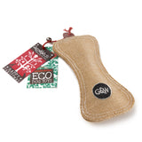 Green & Wilds Funny Bone Jute Eco Dog Toy - Sustainable Jute & Rope Toy for Dogs