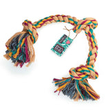 Eco-friendly jute rope dog toy with three knots – durable and natural chew toy