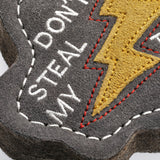 Green & Wilds Don’t Steal My Thunder Eco Dog Toy – Natural jute and suede dog toy for safe, long-lasting play.