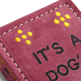 Eco-friendly dog toy made from natural jute and soft suede, shaped for chewing and play. Tough, sustainable, and safe for your dog.