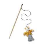 Green & Wilds Nanny Mouse Teaser With Catnip - Eco Toy for Cats