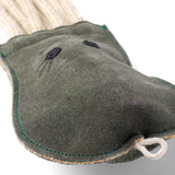 Eco-friendly Olive the Octopus dog toy, made with sustainable jute, soft suede, and a crinkler bottle for added fun.