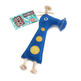 Smorg From The Green Planet eco-friendly dog toy made from suede and natural jute fibre, perfect for safe, sustainable play.