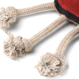 Spike the Spider eco-friendly dog toy made from soft suede and natural jute fibre, featuring eight sturdy rope legs for interactive play.