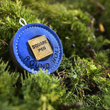 Green & Wilds Square Peg Eco Dog Toy made from natural jute and suede, designed for sustainable and safe play.