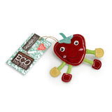 Green & Wilds Steve The Strawberry Eco Dog & Cat Toy made from natural jute and suede – safe, durable, and eco-friendly.