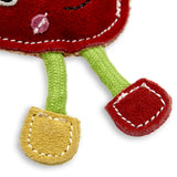 Green & Wilds Steve The Strawberry Eco Dog & Cat Toy made from natural jute and suede – safe, durable, and eco-friendly.