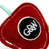 Green & Wilds Steve The Strawberry Eco Dog & Cat Toy made from natural jute and suede – safe, durable, and eco-friendly.