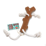 Green & Wilds Stick Man Eco Dog Toy made from natural jute and suede – safe, durable, and eco-friendly for dogs.