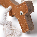 Green & Wilds Stick Man Eco Dog Toy made from natural jute and suede – safe, durable, and eco-friendly for dogs.