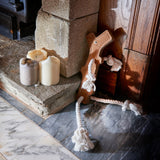 Green & Wilds Stick Man Eco Dog Toy made from natural jute and suede – safe, durable, and eco-friendly for dogs.