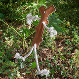 Green & Wilds Stick Man Eco Dog Toy made from natural jute and suede – safe, durable, and eco-friendly for dogs.