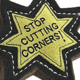 Green & Wilds Stop Cutting Corners Eco Dog Toy made from natural jute and suede – durable, sustainable, and safe for dogs.